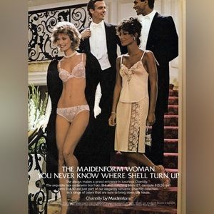 Vintage 70s Chantilly Maidenform Lace Lingerie Bra